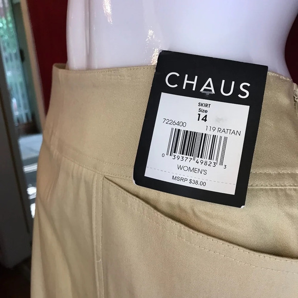 Chaus Women’s Khaki Skirt Size 14 - Picture 4 of 7